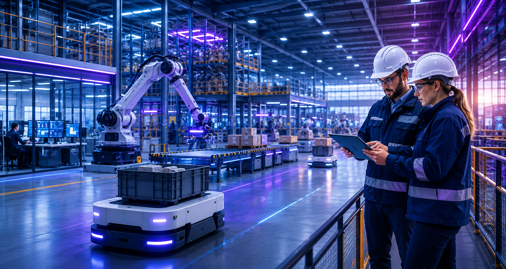 Modern automated manufacturing and warehouse environment